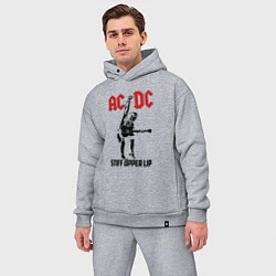 Мужской костюм оверсайз AC/DC: Stiff Upper Lip, цвет: меланж — фото 2