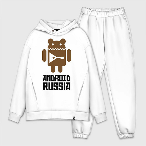 Мужской костюм оверсайз Android Russia / Белый – фото 1