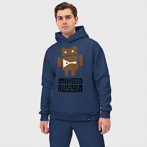 Мужской костюм оверсайз Android Russia / Тёмно-синий – фото 3