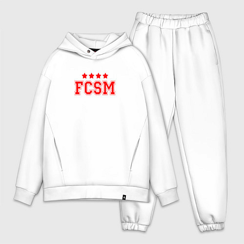 Мужской костюм оверсайз FCSM Club / Белый – фото 1