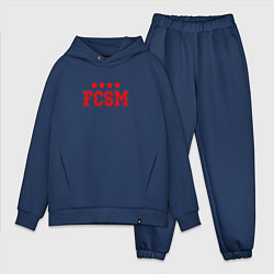 Мужской костюм оверсайз FCSM Club цвета тёмно-синий — фото 1