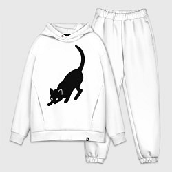 Мужской костюм оверсайз ЧернаяБелая кошечка, цвет: белый