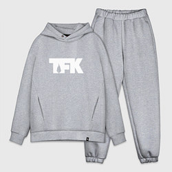 Мужской костюм оверсайз TFK: White Logo, цвет: меланж