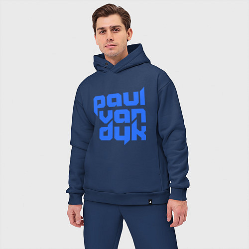Мужской костюм оверсайз Paul van Dyk: Filled / Тёмно-синий – фото 3