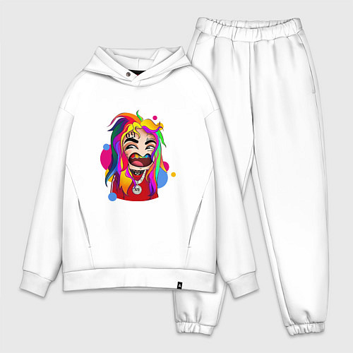 Мужской костюм оверсайз 6IX9INE Colors / Белый – фото 1