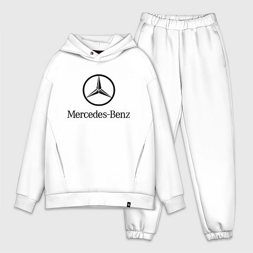 Мужской костюм оверсайз Logo Mercedes-Benz / Белый – фото 1