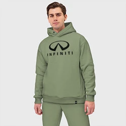 Мужской костюм оверсайз Infiniti logo, цвет: авокадо — фото 2
