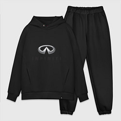 Мужской костюм оверсайз Logo Infiniti, цвет: черный