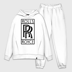 Мужской костюм оверсайз Rolls-Royce logo, цвет: белый