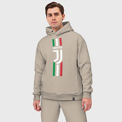 Мужской костюм оверсайз FC Juventus: Italy цвета миндальный — фото 2