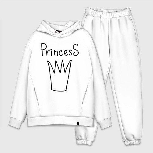 Мужской костюм оверсайз PrincesS picture / Белый – фото 1