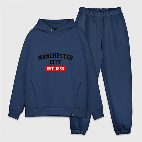 Мужской костюм оверсайз FC Manchester City Est. 1880 / Тёмно-синий – фото 1