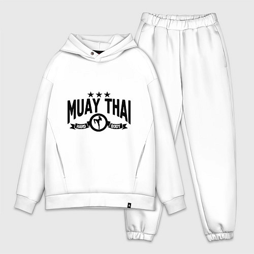 Мужской костюм оверсайз Muay thai boxing / Белый – фото 1