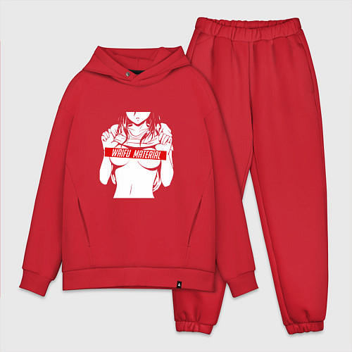 Мужской костюм оверсайз WAIFU MATERIAL / Красный – фото 1