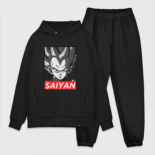 Мужской костюм оверсайз SAIYAN OBEY / Черный – фото 1