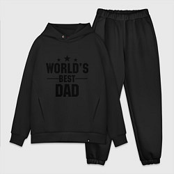 Мужской костюм оверсайз Worlds best DADDY, цвет: черный