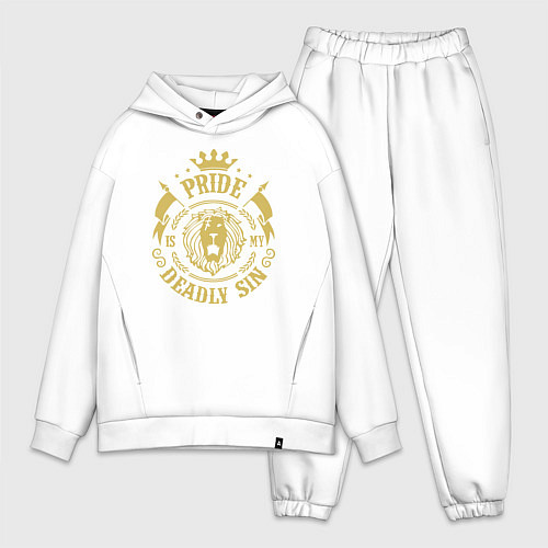 Мужской костюм оверсайз Pride: Deadly Sin / Белый – фото 1