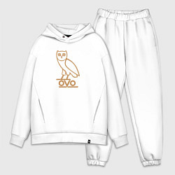 Мужской костюм оверсайз OVO Owl, цвет: белый