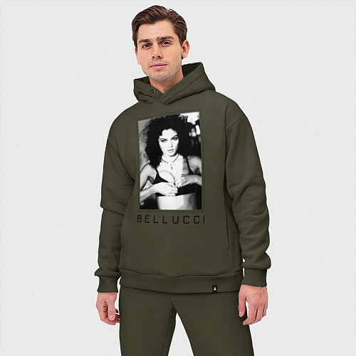 Мужской костюм оверсайз Monica Bellucci: Black / Хаки – фото 3