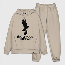Мужской костюм оверсайз Hollywood Undead, цвет: миндальный