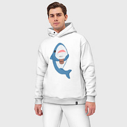 Мужской костюм оверсайз Hype Shark, цвет: белый — фото 2