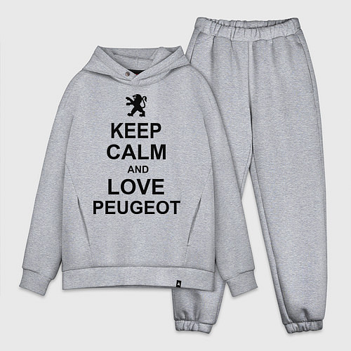 Мужской костюм оверсайз Keep Calm & Love Peugeot / Меланж – фото 1