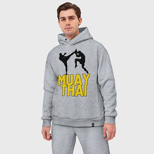 Мужской костюм оверсайз Muay Thai / Меланж – фото 3