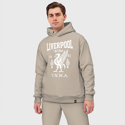 Мужской костюм оверсайз Liverpool YNWA / Миндальный – фото 3