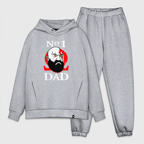 Мужской костюм оверсайз Dad Kratos / Меланж – фото 1