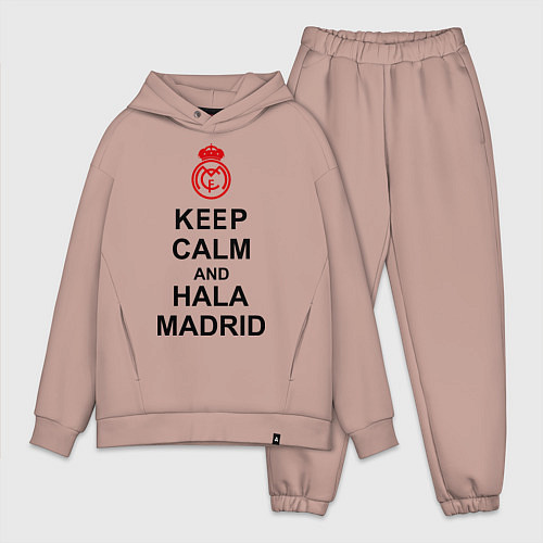 Мужской костюм оверсайз Keep Calm & Hala Madrid / Пыльно-розовый – фото 1