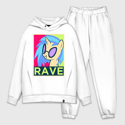 Мужской костюм оверсайз DJ Pon-3 RAVE / Белый – фото 1