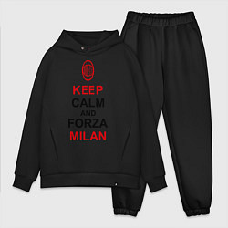 Мужской костюм оверсайз Keep Calm & Forza Milan, цвет: черный