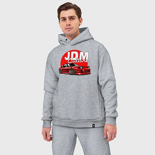 Мужской костюм оверсайз JDM Culture / Меланж – фото 3