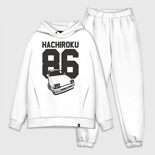Мужской костюм оверсайз Toyota AE86 Hachiroku / Белый – фото 1