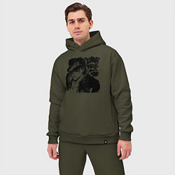 Мужской костюм оверсайз JoJo, цвет: хаки — фото 2