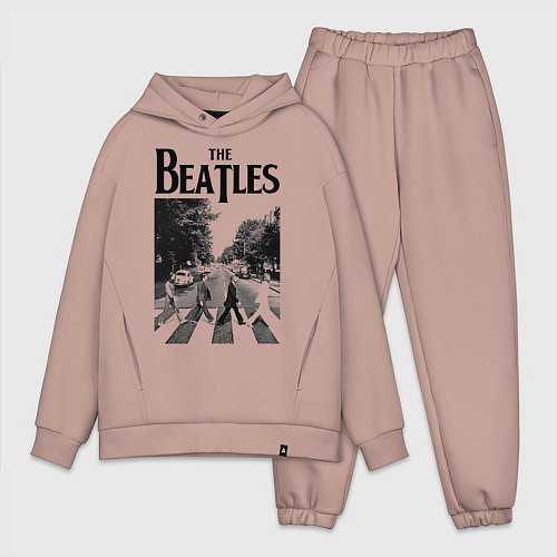Мужской костюм оверсайз The Beatles: Mono Abbey Road / Пыльно-розовый – фото 1
