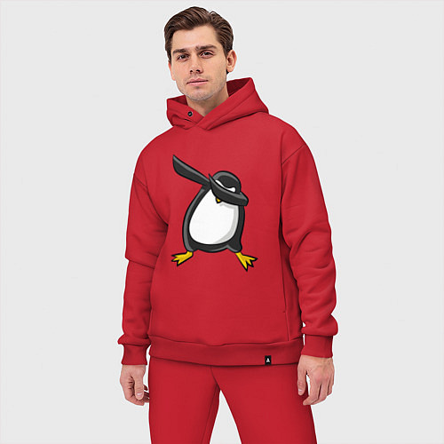 Мужской костюм оверсайз DAB Pinguin / Красный – фото 3