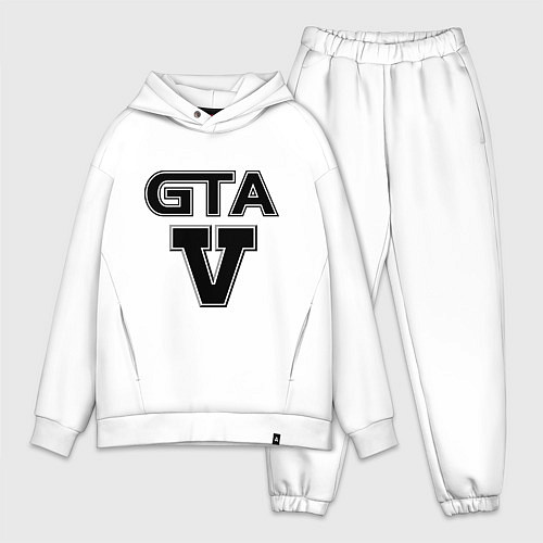 Мужской костюм оверсайз GTA 5 / Белый – фото 1