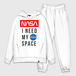 Мужской костюм оверсайз Nasa i need my space, цвет: белый