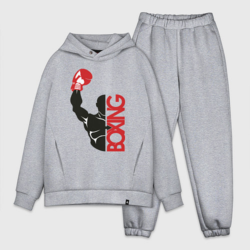 Мужской костюм оверсайз Boxing / Меланж – фото 1