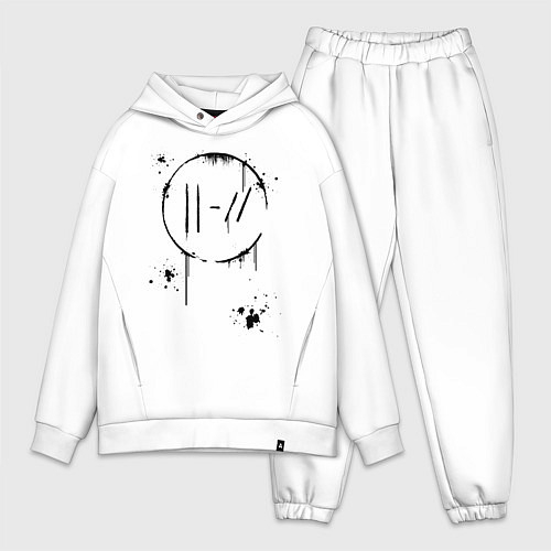 Мужской костюм оверсайз TWENTY ONE PILOTS TOP / Белый – фото 1
