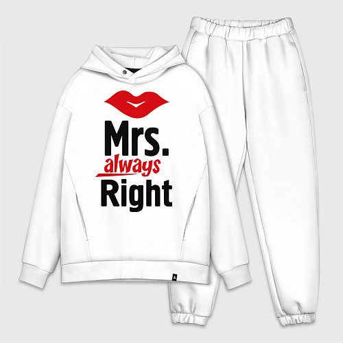 Мужской костюм оверсайз Mrs. always right / Белый – фото 1