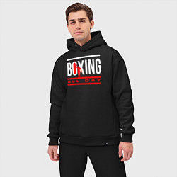 Мужской костюм оверсайз Boxing all day, цвет: черный — фото 2