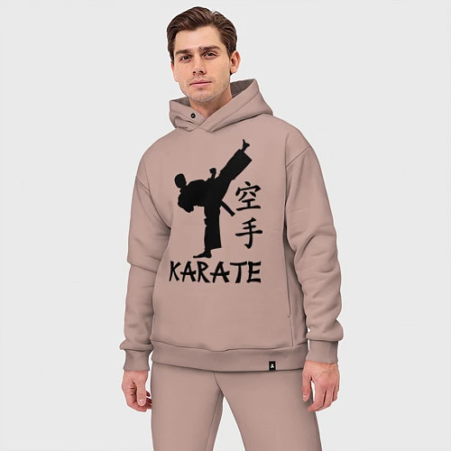 Мужской костюм оверсайз Karate craftsmanship / Пыльно-розовый – фото 3