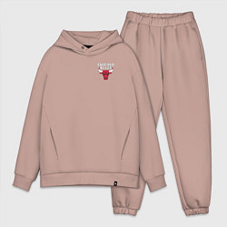 Мужской костюм оверсайз CHICAGO BULLS, цвет: пыльно-розовый