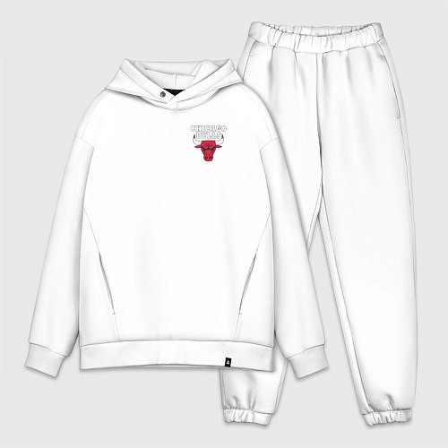Мужской костюм оверсайз CHICAGO BULLS НА СПИНЕ / Белый – фото 1