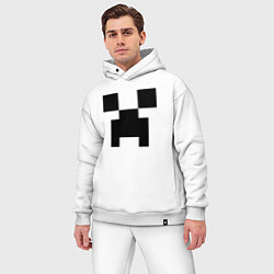 Мужской костюм оверсайз Minecraft, цвет: белый — фото 2