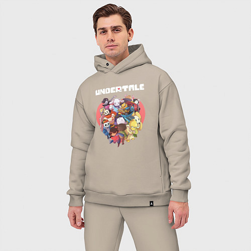 Мужской костюм оверсайз UNDERTALE / Миндальный – фото 3