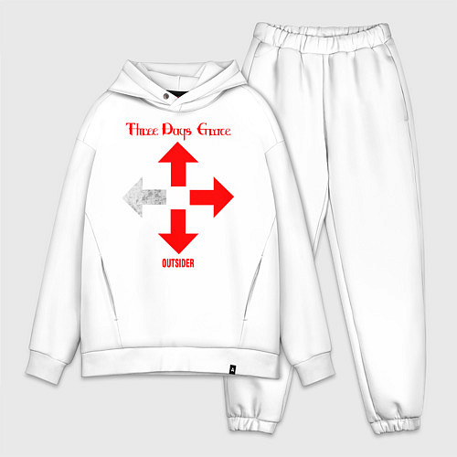 Мужской костюм оверсайз Three Days Grace / Белый – фото 1