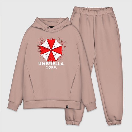 Мужской костюм оверсайз UMBRELLA CORP / Пыльно-розовый – фото 1